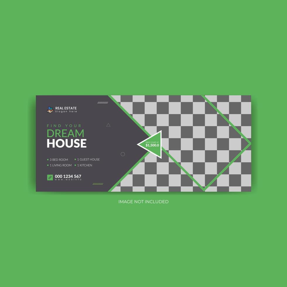 creative modern real estate social media post and web banner. vector