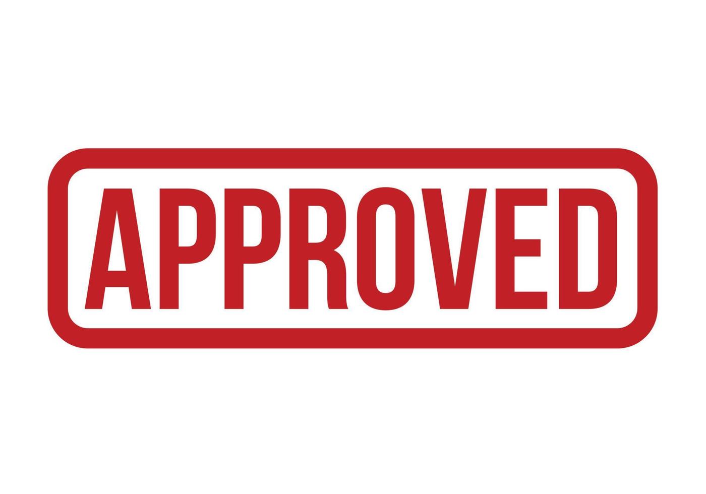 Approved Rubber Stamp. Approved Stamp Seal Vector