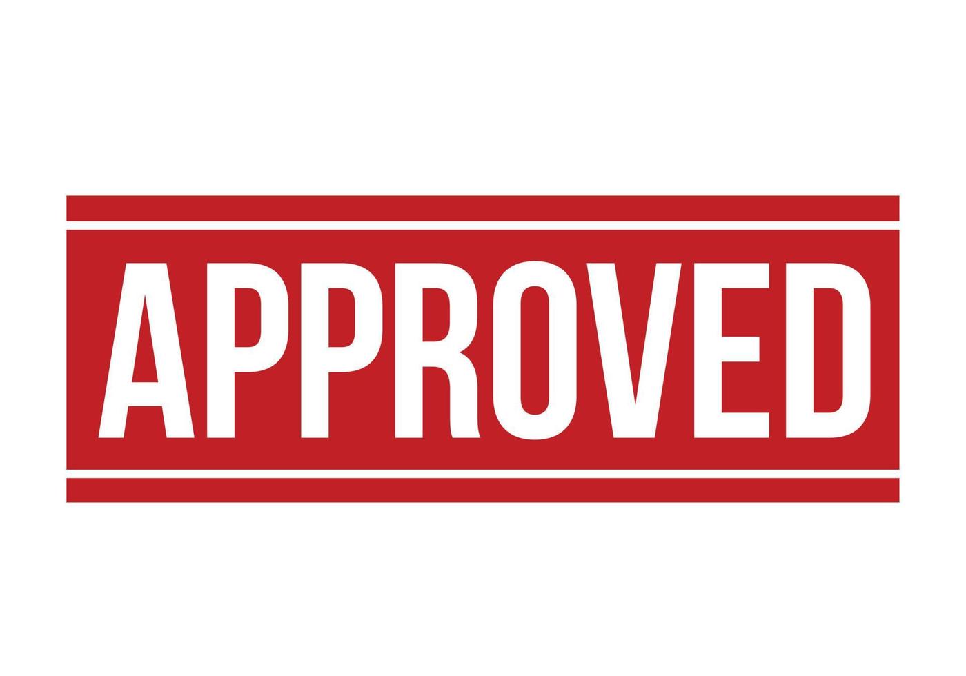 Approved Rubber Stamp. Red Approved Stamp Seal Vector