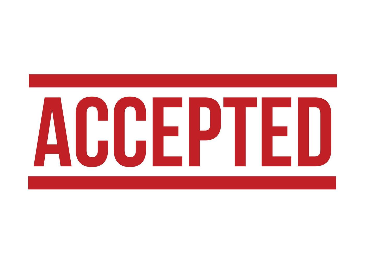 Accepted Rubber Stamp On White Background, Vector Illustration