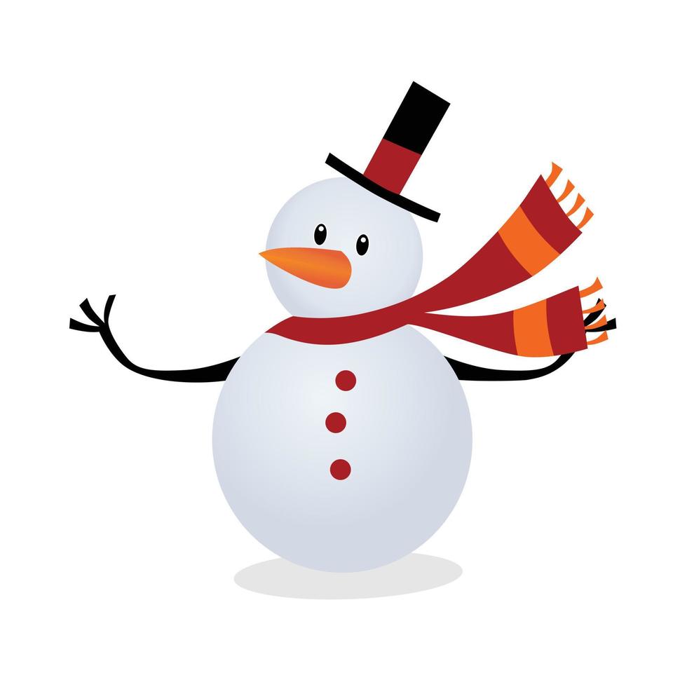 snowman christmas cartoon character Vector