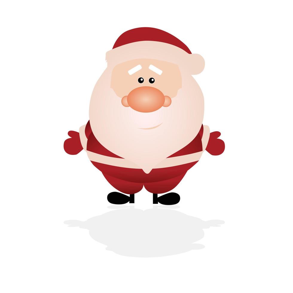 Santa clause for winter holidays. Happy Santa Claus cartoon character ready new year vector. vector