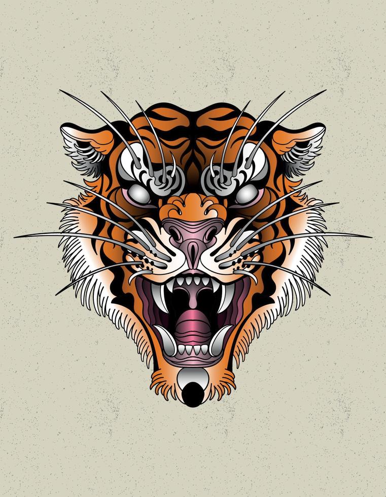 tiger neo traditional vector