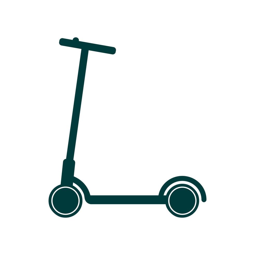 Ilustración de vector de icono de scooter negro blanco