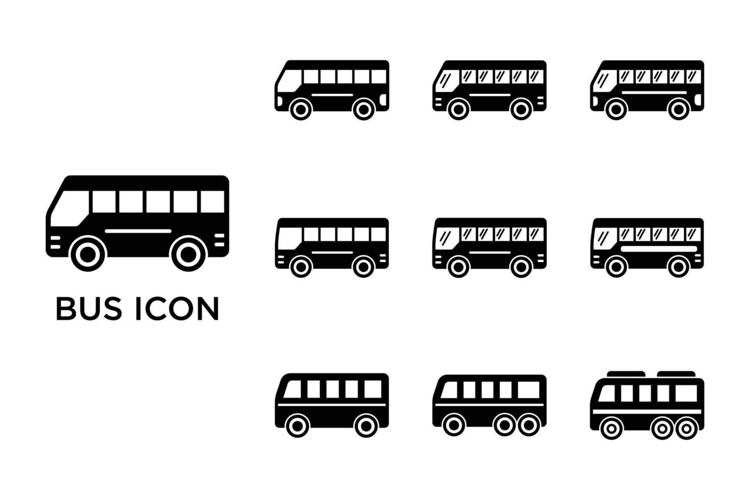 plantilla de diseño de vector de icono de autobús en blanco