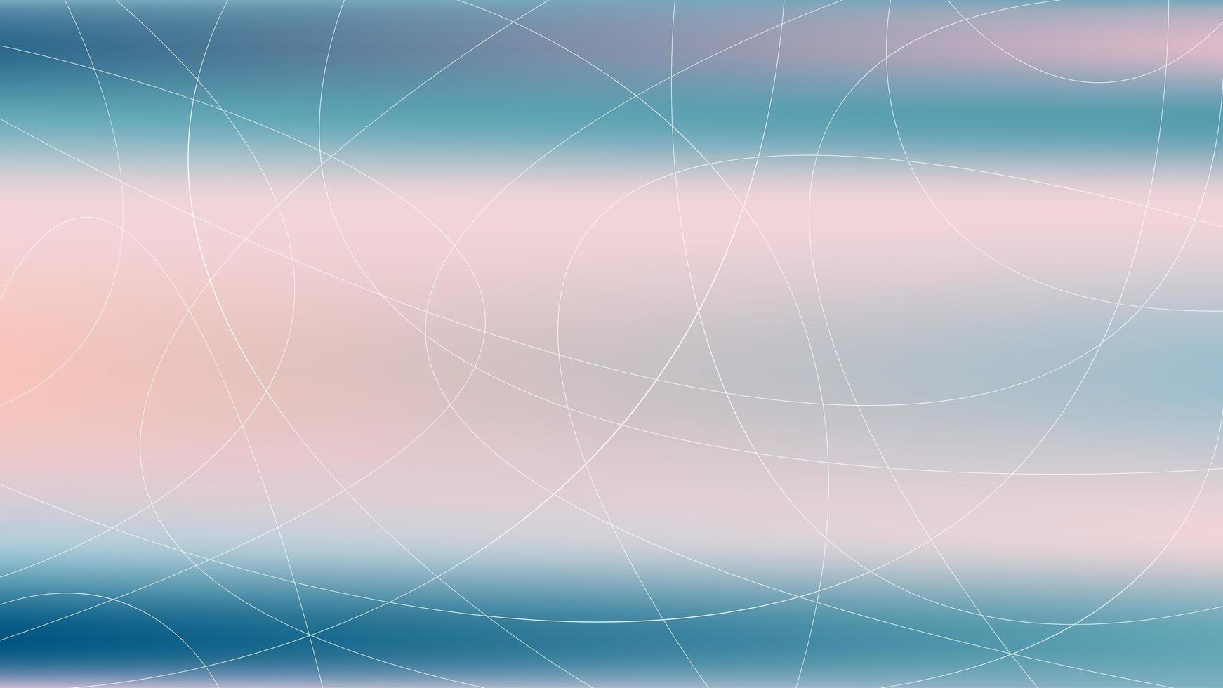 Abstract blue, pink and turquoise horizontal background for design. Smooth satin vector gradient.