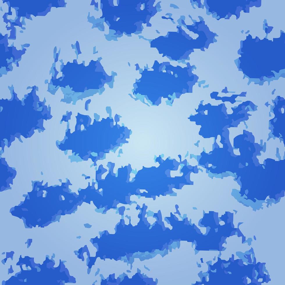 Abstract blue seamless pattern, brush spots hand drawn. For Winter background design. Vector in grunge stile illustration