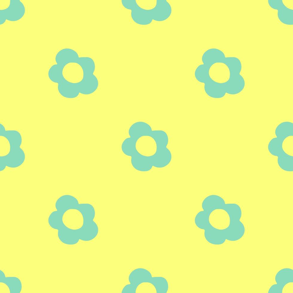 Seamless pattern with flowers. Floral background. flowers isolated on yellow background vector