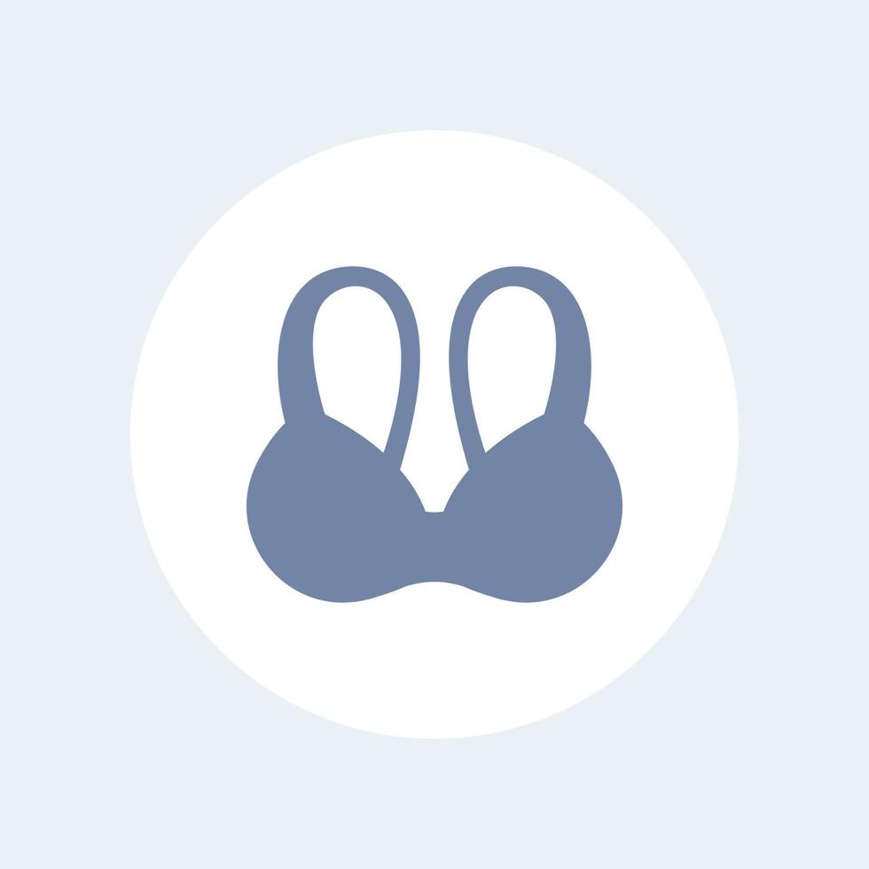 bra icon isolated on white vector