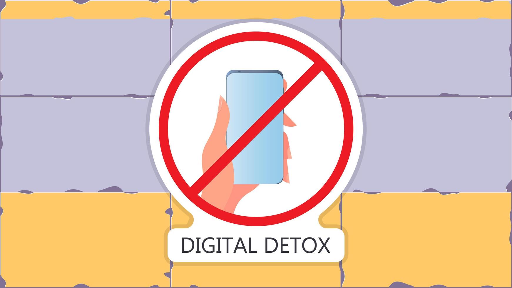 Digital detox - screenshot thumbnail vector