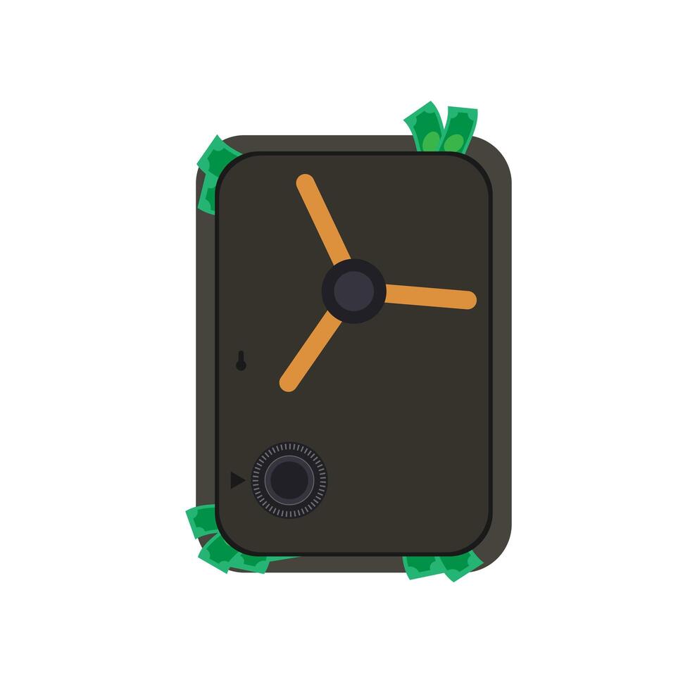 A black box with green and orange lights on it vector
