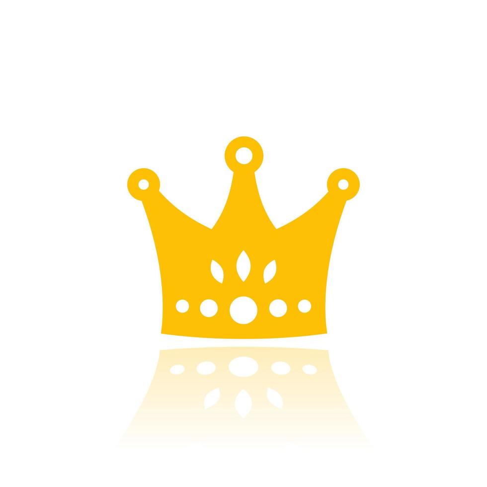 crown icon on white vector