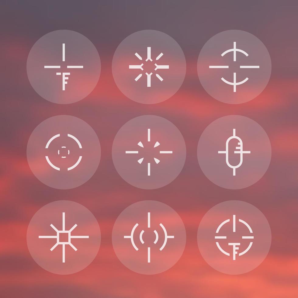 crosshairs pack, elements for game design vector