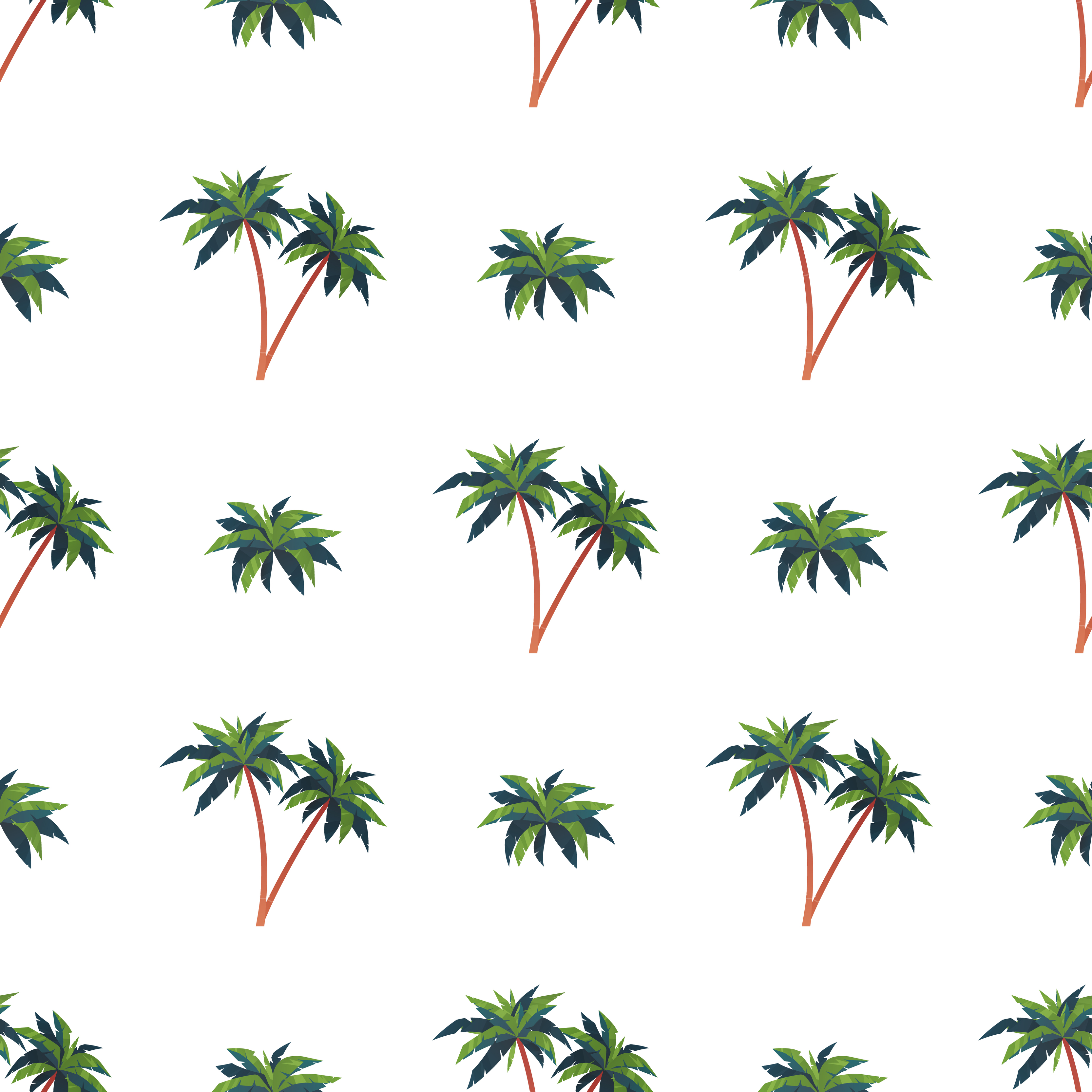 Seamless pattern with palms. Good for murals, textiles, postcards and ...