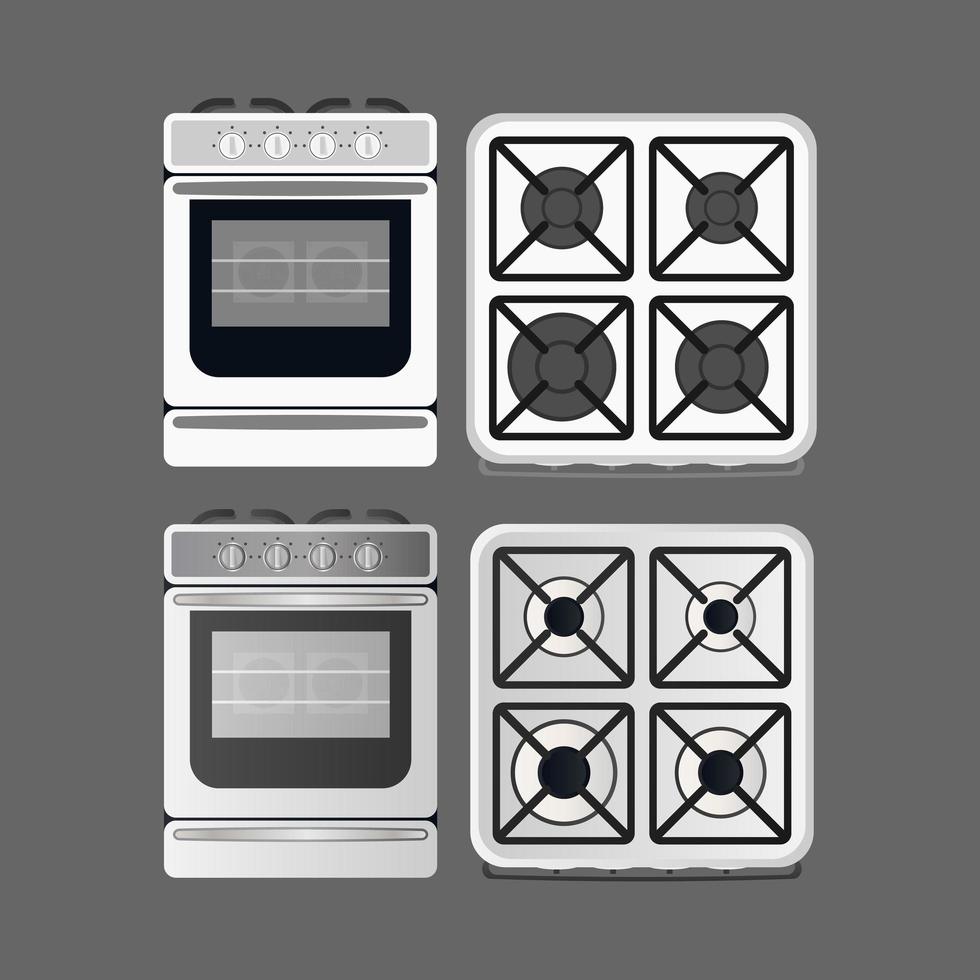Stove in a realistic style. Modern oven for the kitchen. Isolated. Vector. vector