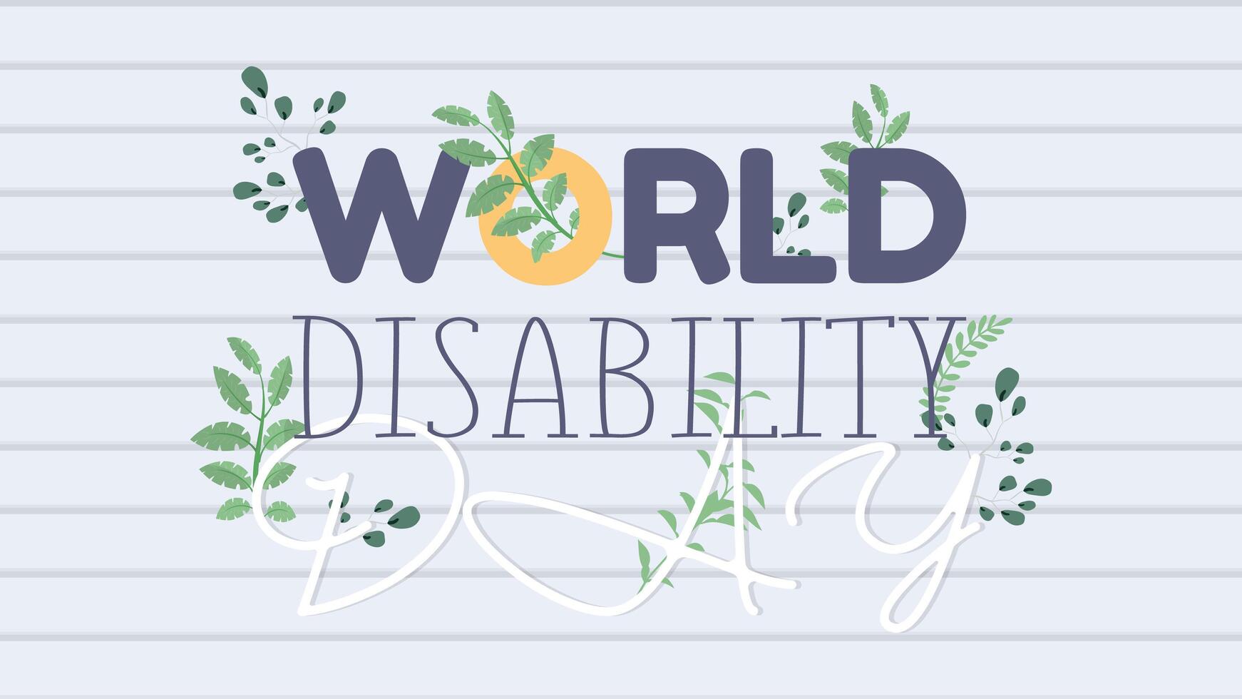 World disability day banner. International Day of Persons with Disabilities. Vector. vector