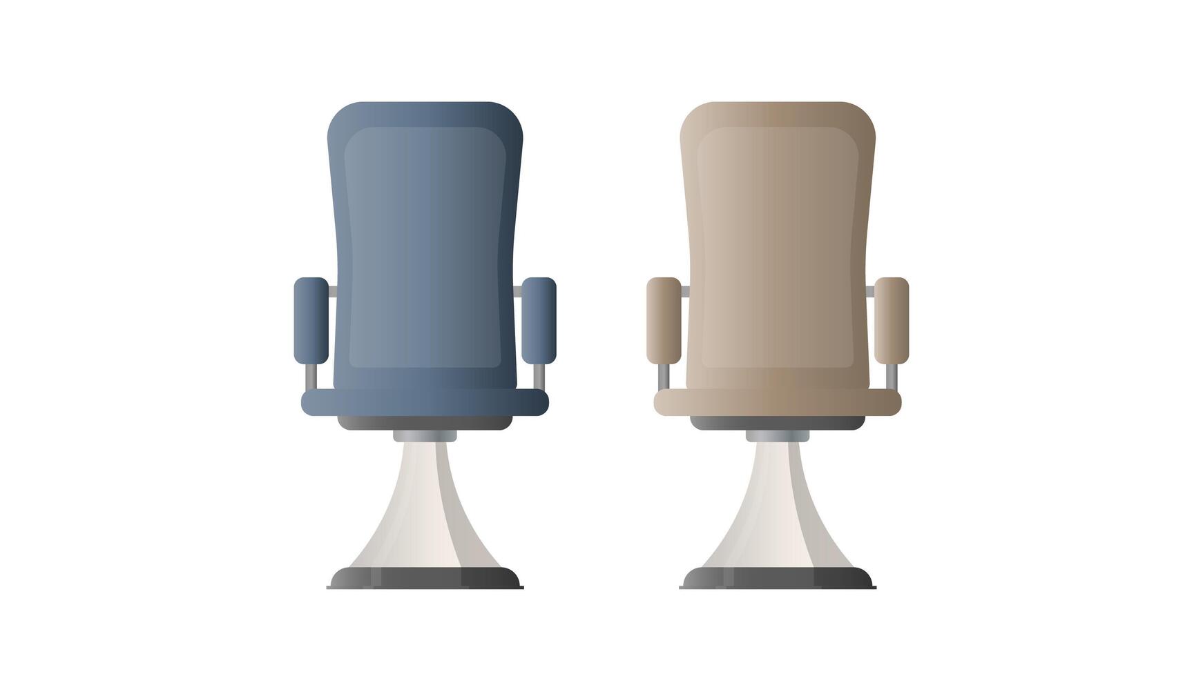 Office chair. Vector illustration of an office chair for a boss. Isolated on white background.