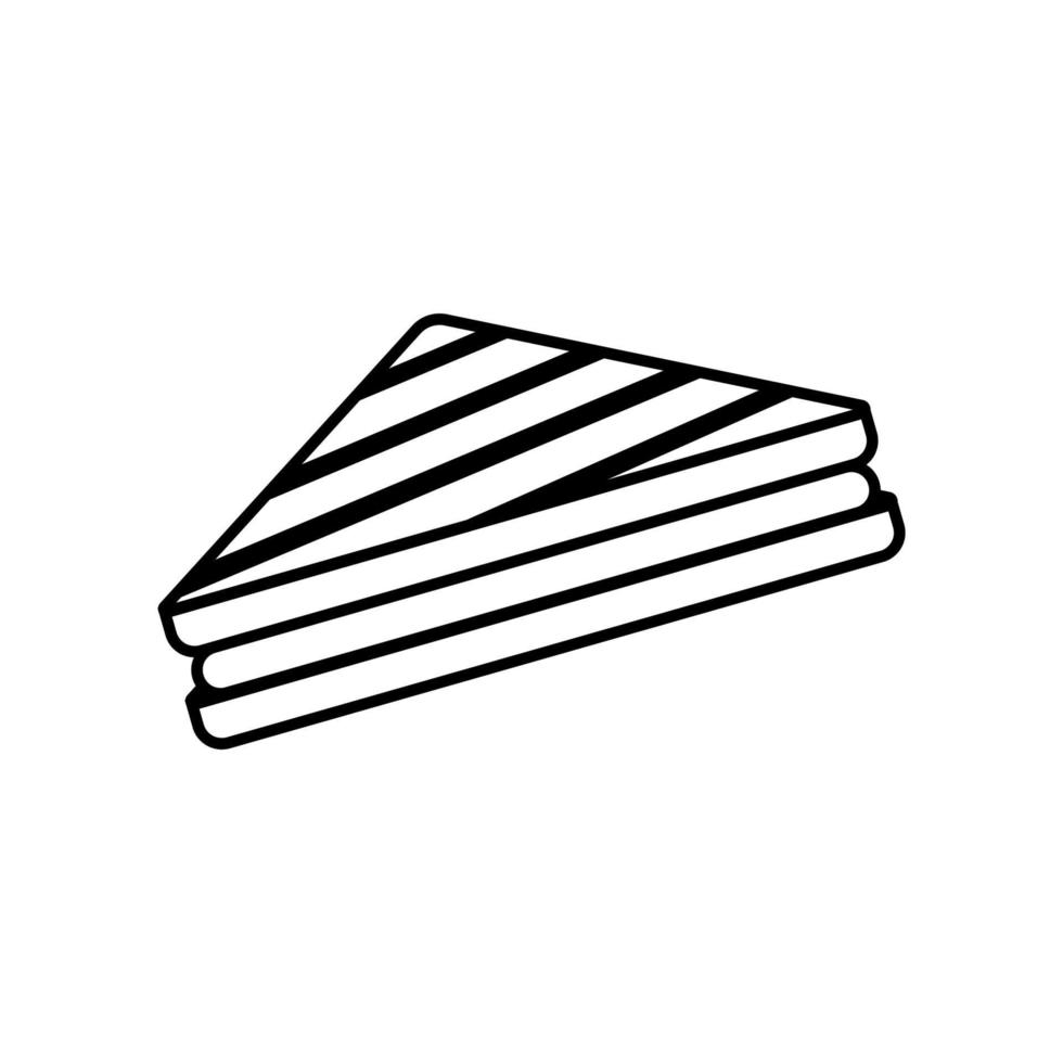 Sandwich outline icon vector