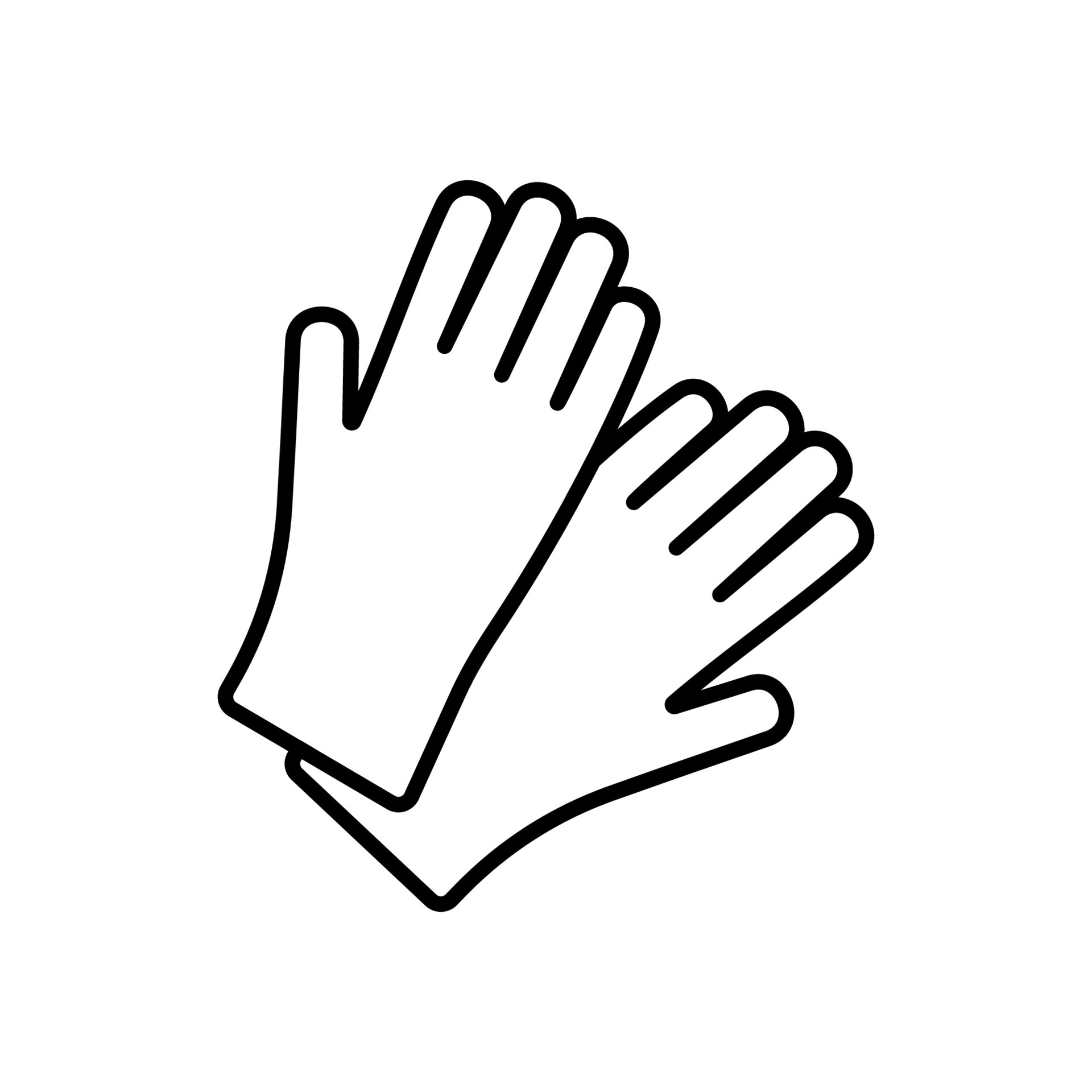 Vector protective rubber hypoallergenic gloves line icon 4867842 Vector