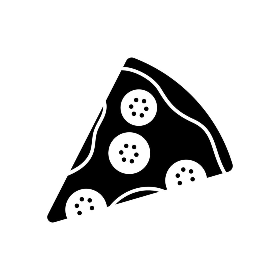 icono de silueta de pizza vector