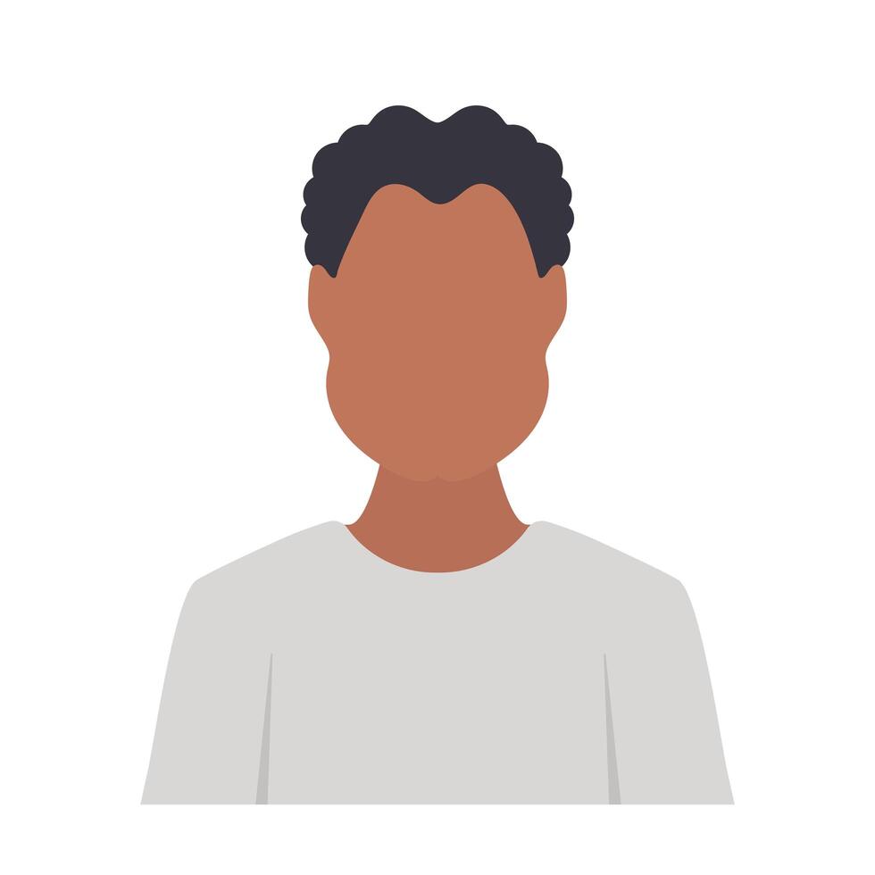 African American man. Black guy in a flat style. Vector. vector