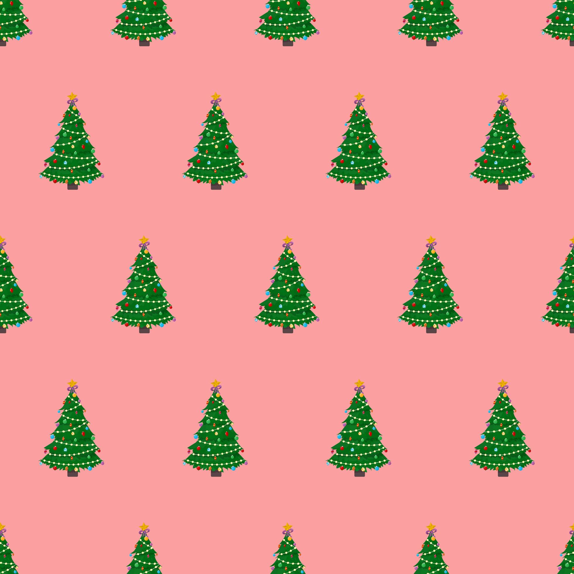 Christmas tree seamless pattern. Endless background on a Christmas ...