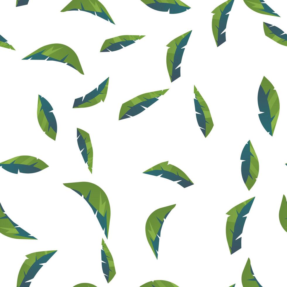 Seamless pattern from leaves of natural branches, green leaves, herbs, tropical plants. Good for backgrounds, prints, apparel and textiles. vector