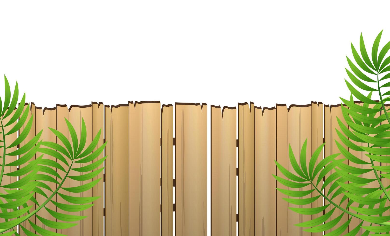 Wooden fence isolated on a white background. . vector
