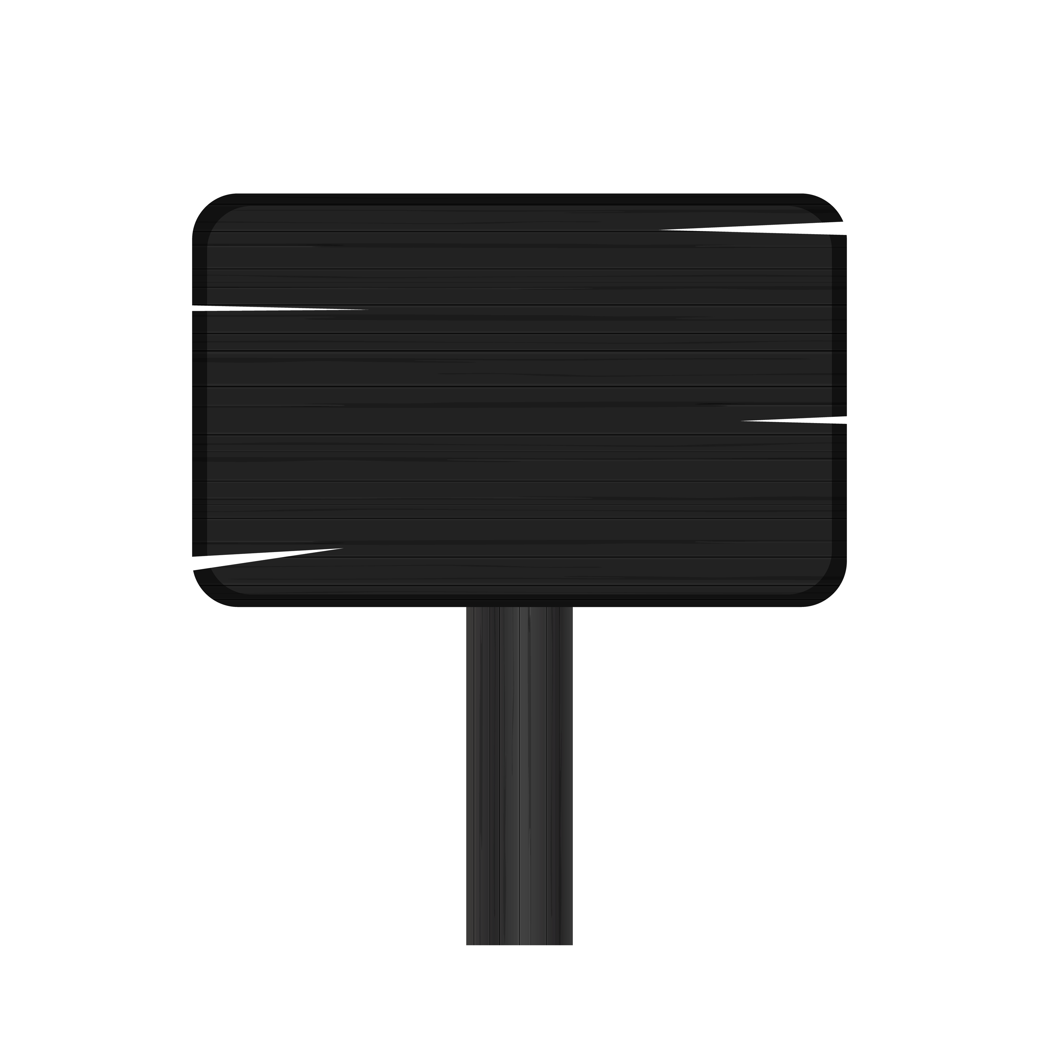 Black wooden plaque. Blank wood plate isolated on white background