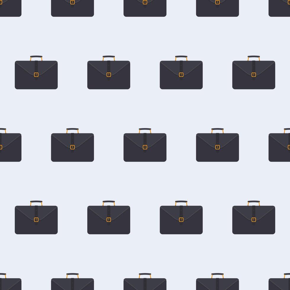Suitcase business seamless pattern. Suitcase for documents and laptop. Background for business. Flat style. Vector. vector