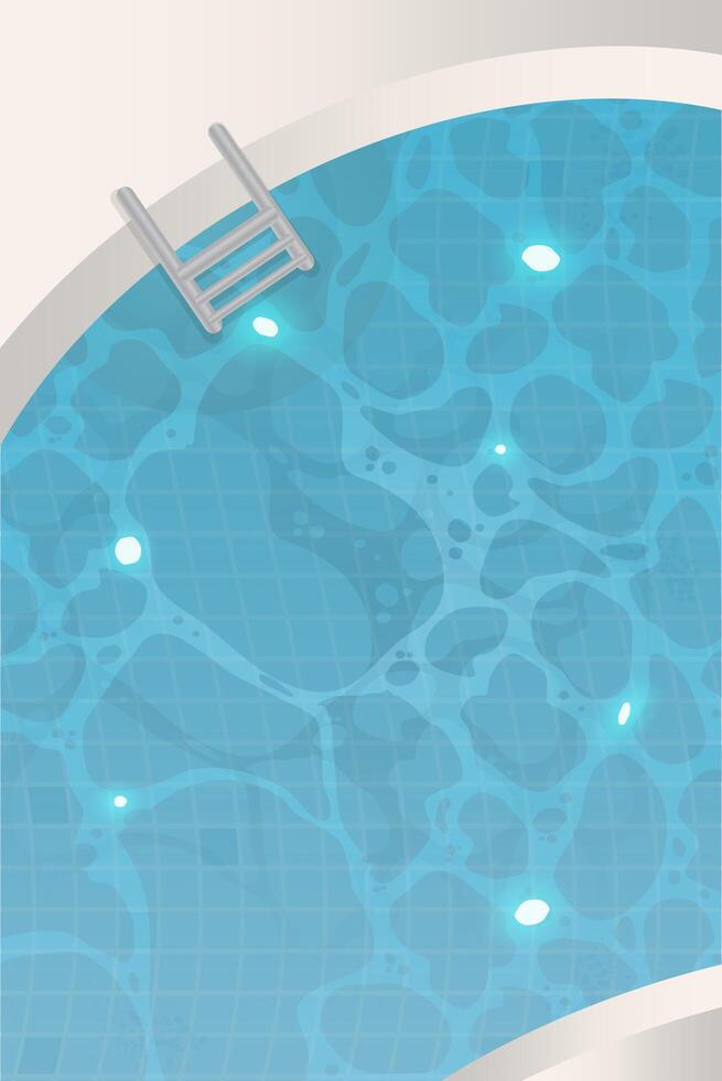 vista superior de la piscina. banner de verano. ilustración vectorial. vector