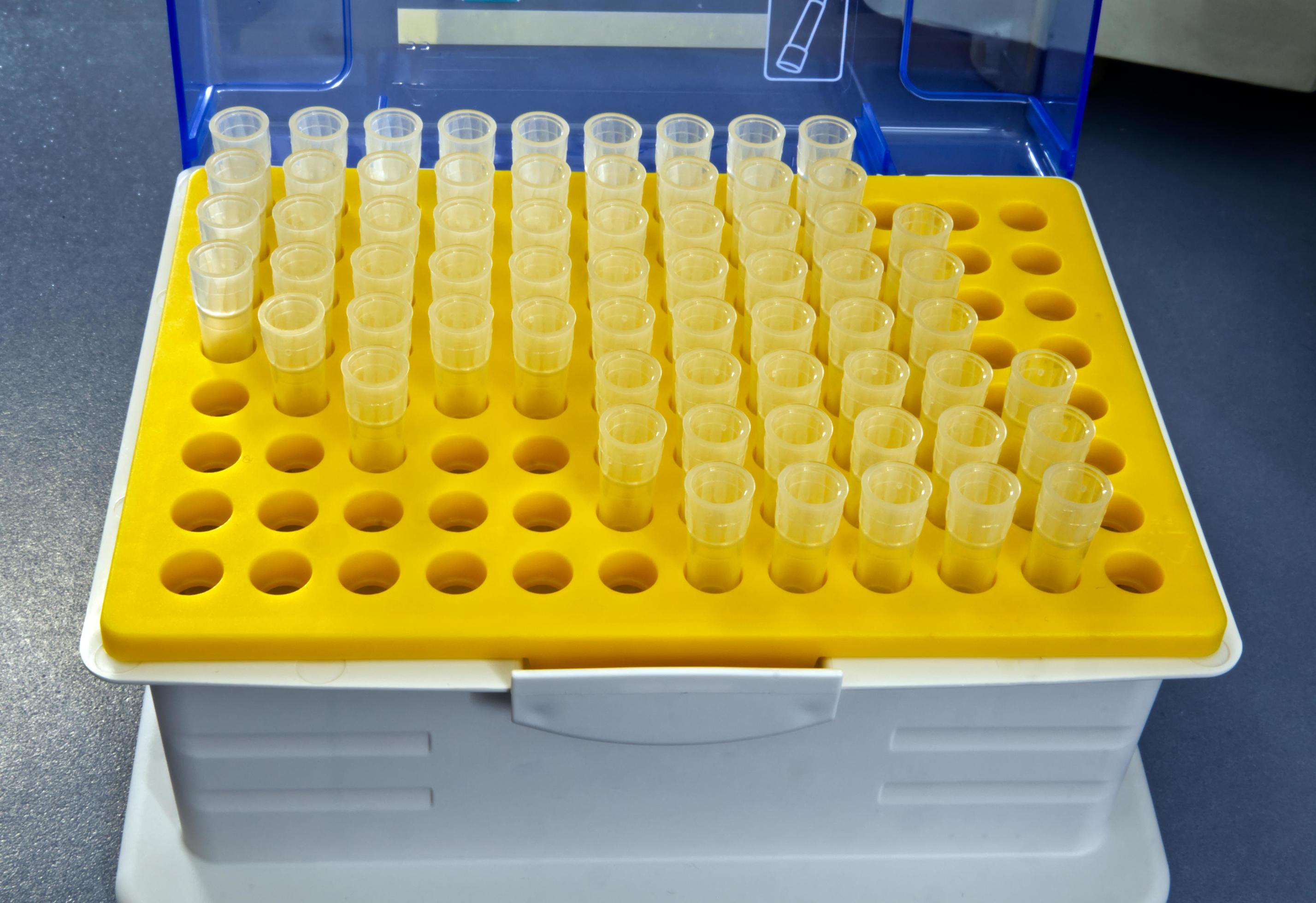 Tip for micropipette 0.1 ml display in a display box. 4868345 Stock
