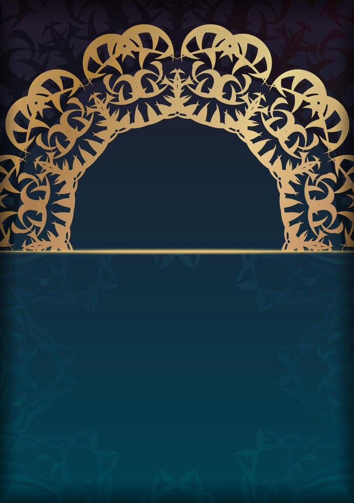 Golden arabic arch with ornate pattern on dark background vector