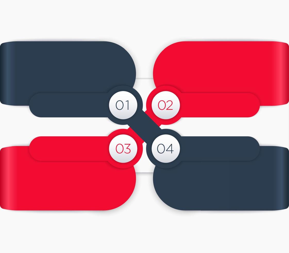 1,2,3,4, step labels, infographics design vector