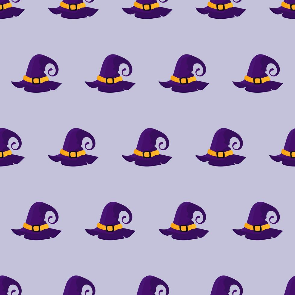 Halloween seamless pattern with witch hat. Endless background. Vector ...