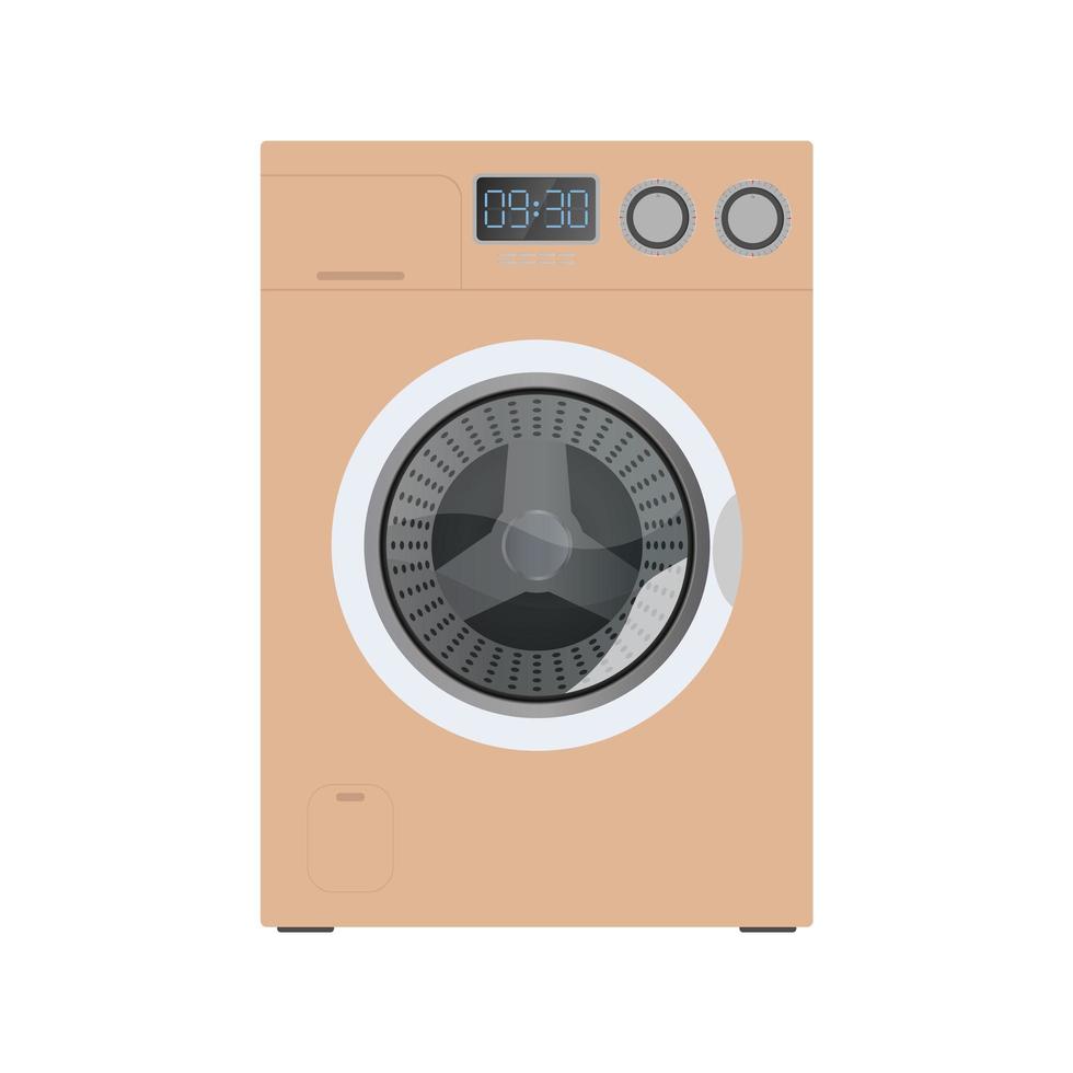 lavadora en un estilo plano aislado sobre fondo blanco. icono de lavadora. vector. vector