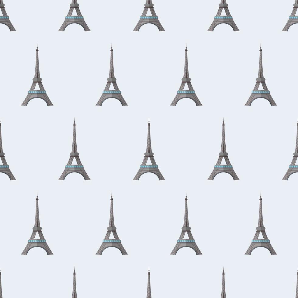 Seamless pattern with eiffel tower. Endless background. Good for postcards, prints, wrapping paper and backgrounds. Vector. vector