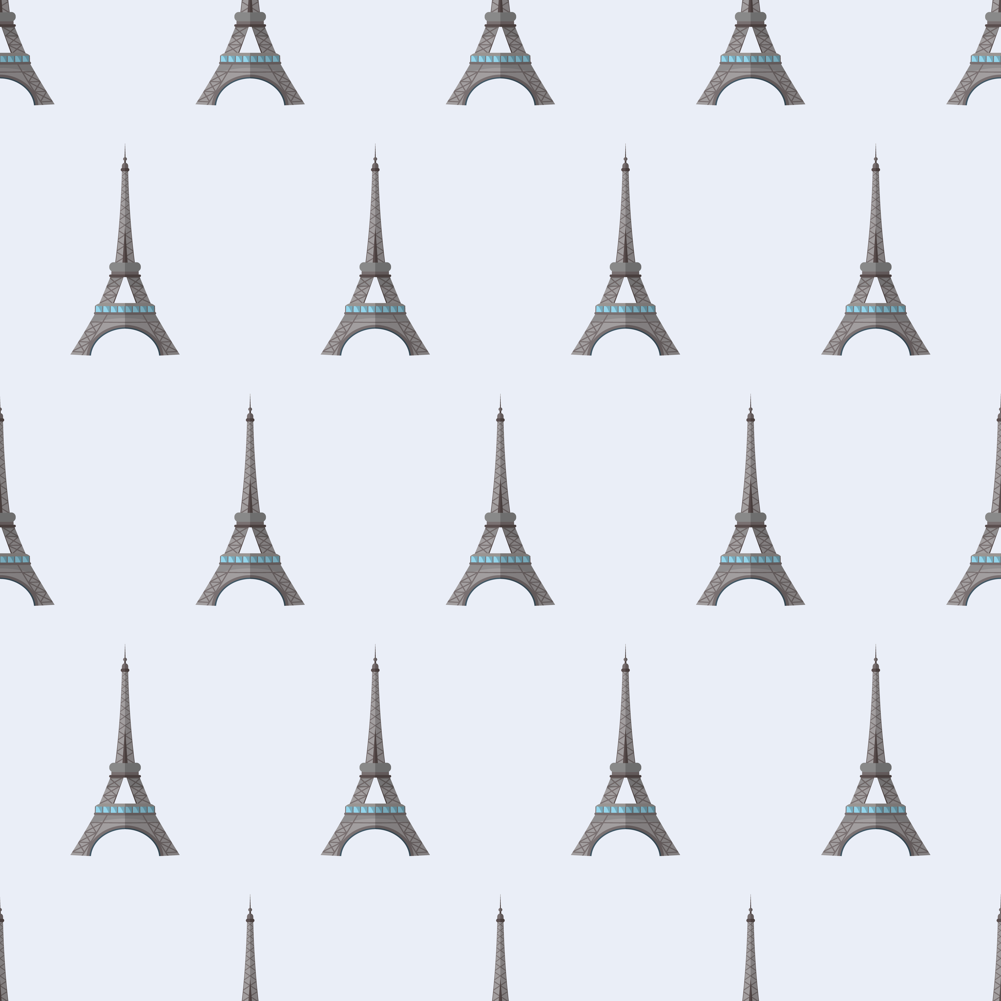 Seamless pattern with eiffel tower. Endless background. Good for