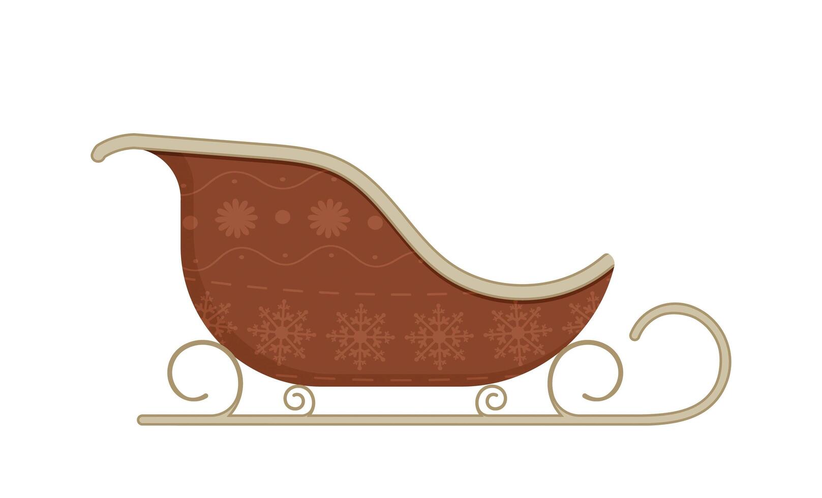 Santa's sleigh. illustration isolated on white background. Cartoon style design. vector