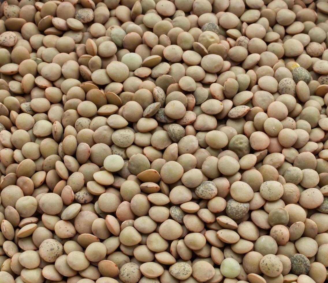 Background of uncooked lentils view from the top photo