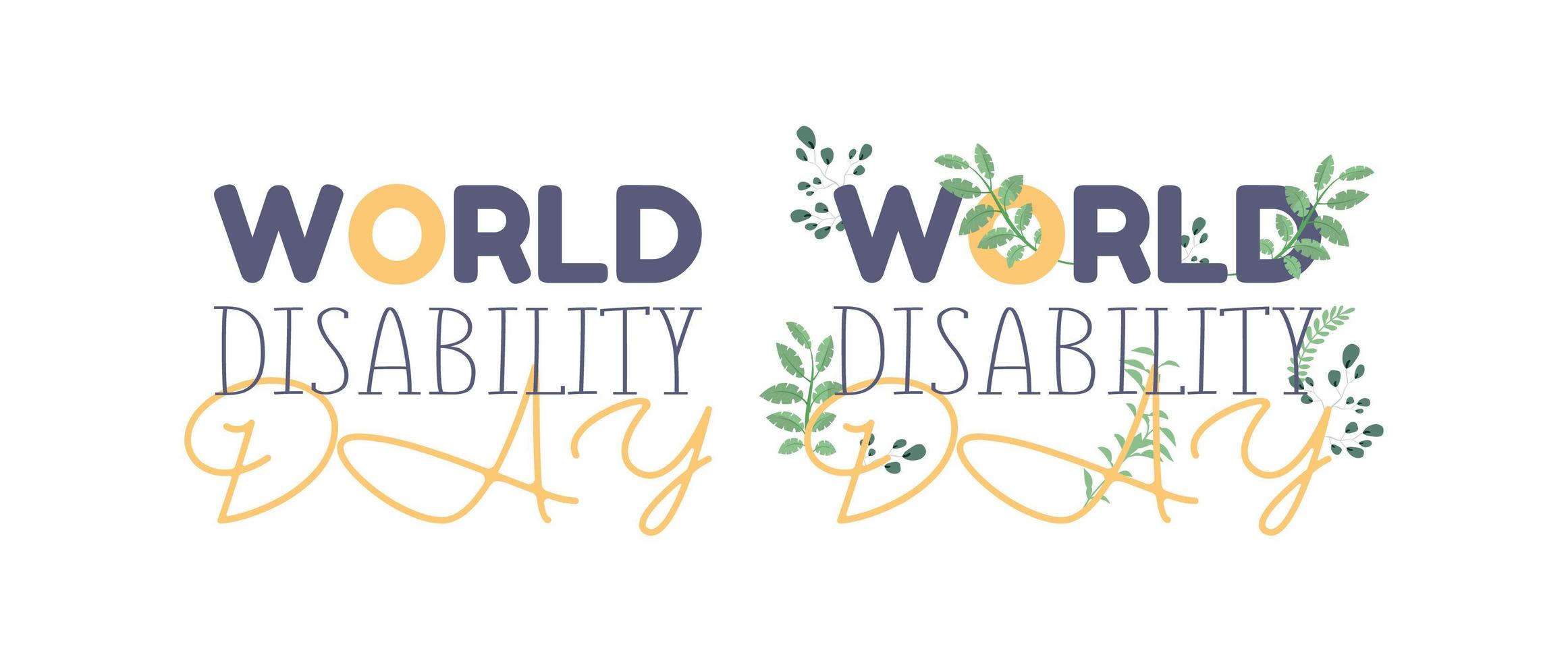 International Day of Persons with Disabilities. World disability day banner. Lettering. Isolated. Vector. vector