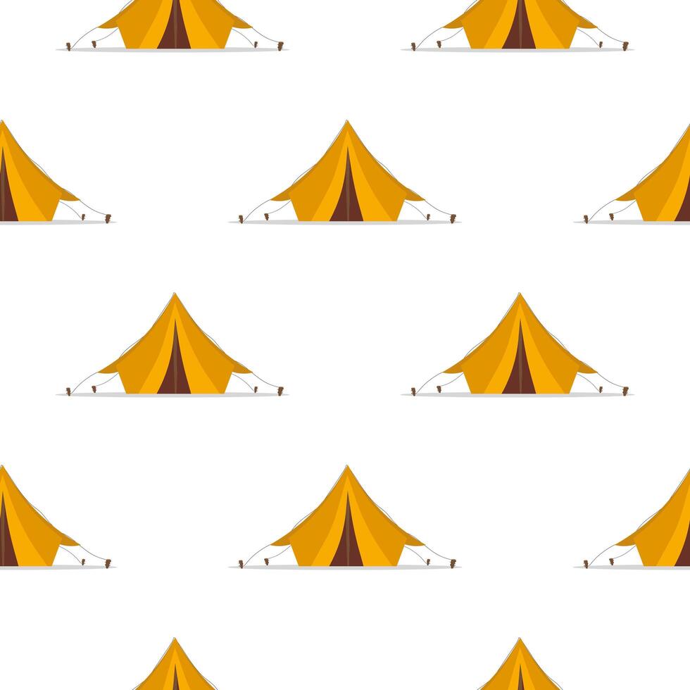 Camping tent pattern vector