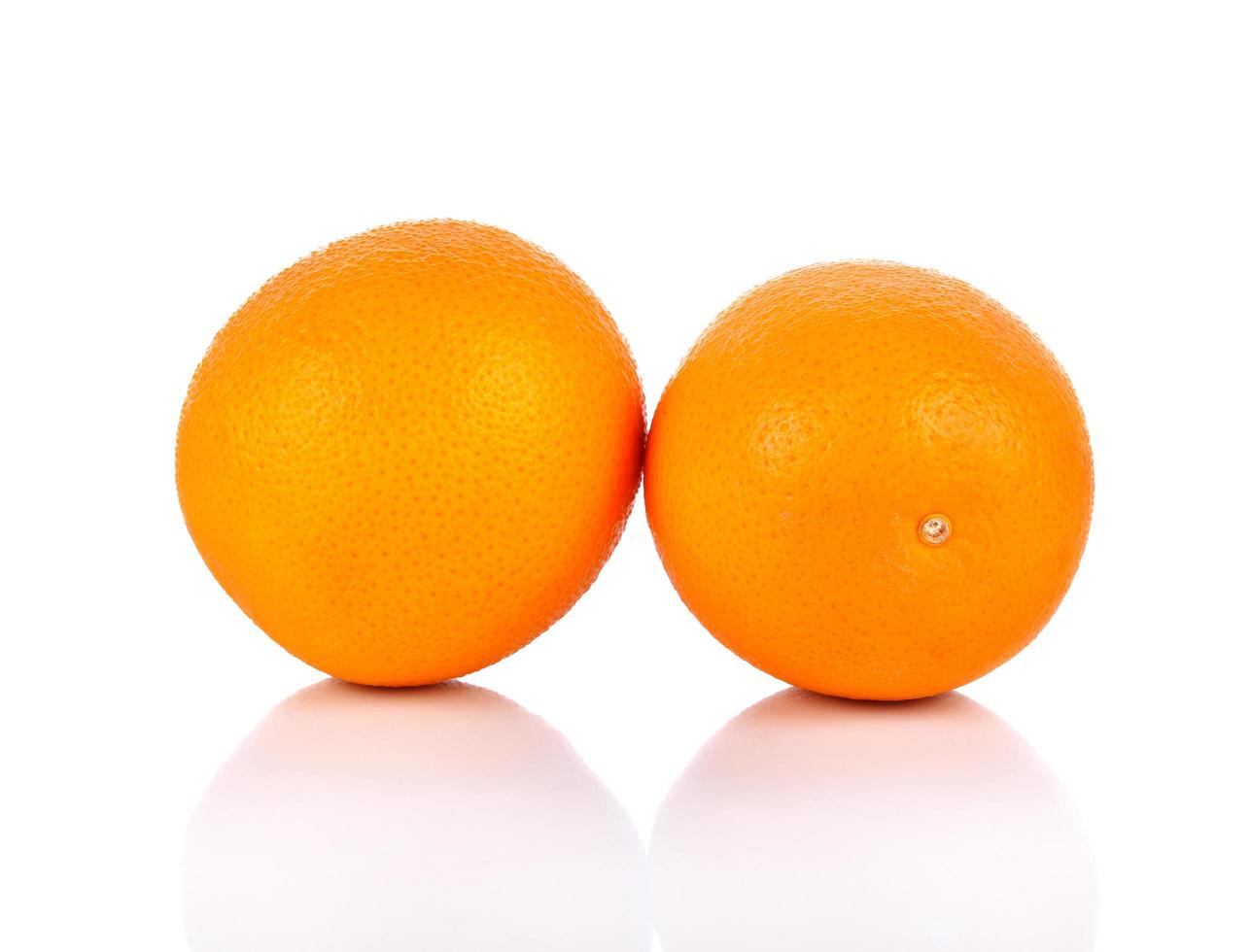 Orange fruit  on white background photo