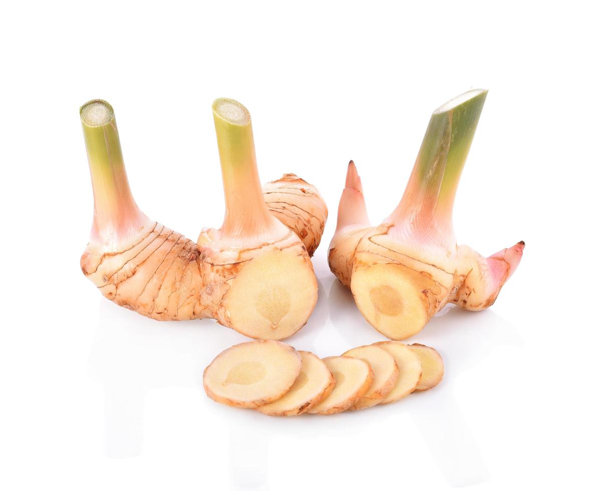galangal on white background photo