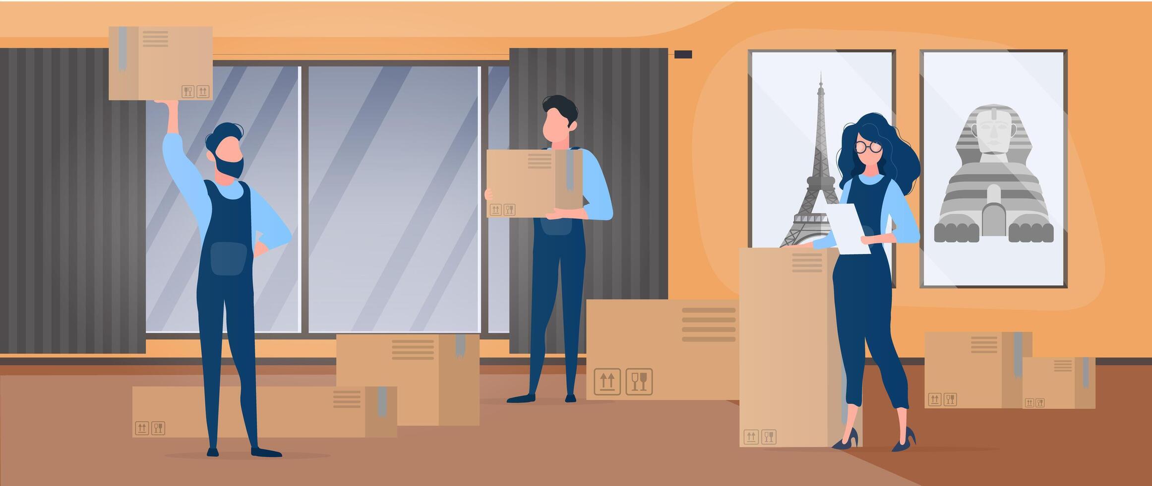 Moving services in dubai vector