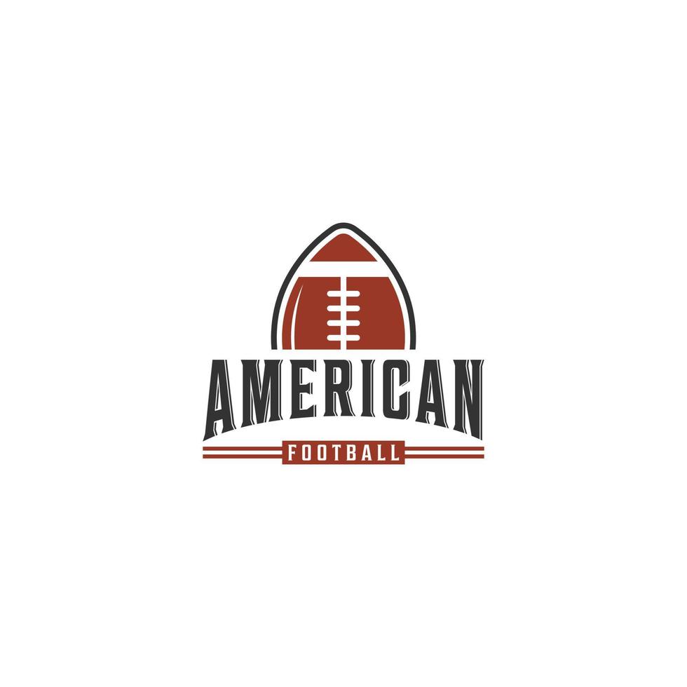 american football logo template in white background vector