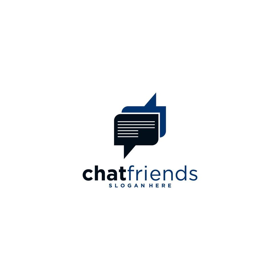 plantilla de logotipo de chat en fondo blanco vector