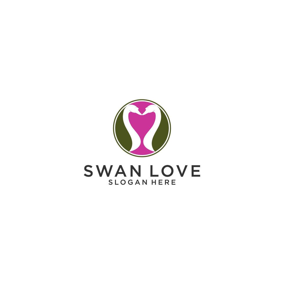 Unique animal logo that forms a heart that reflects affection vector