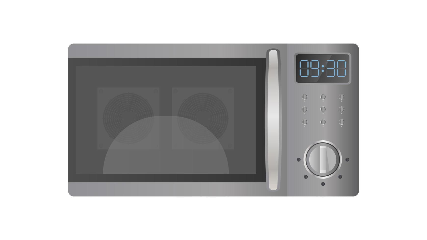 microondas en un estilo plano. Horno de microondas de cocina aislado en un fondo blanco. vector. vector