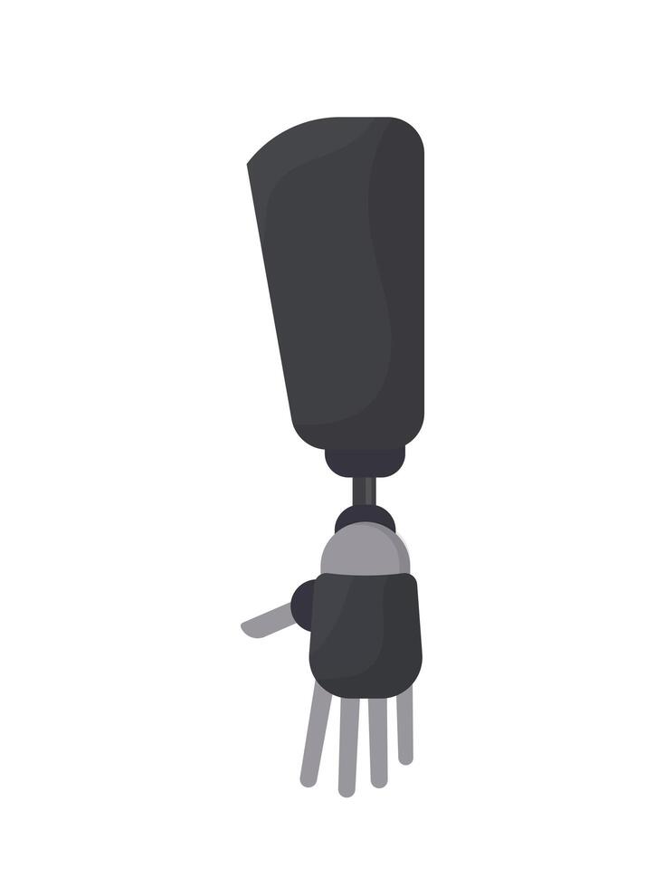 Arm implant. Human hand prosthesis. Isolated. . vector